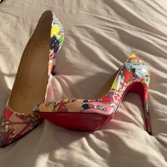 Multi- pattern  Christian Louboutin Pumps - Worn once in good condition!! - Picture 2 of 2
